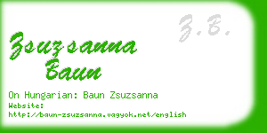 zsuzsanna baun business card